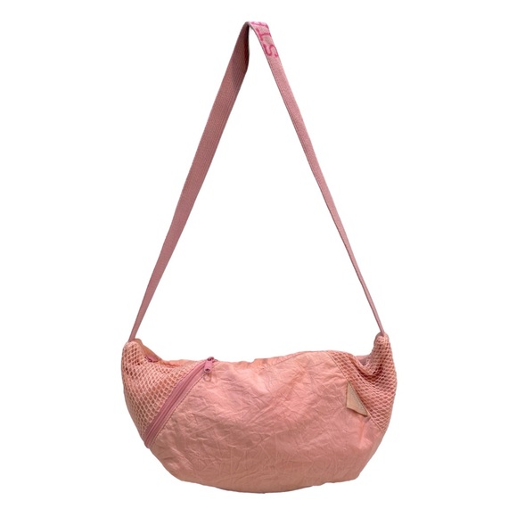 Space Sac Handbags - Vintage 1980s Space Sac Sling Shoulder Bag Pink Nylon‎